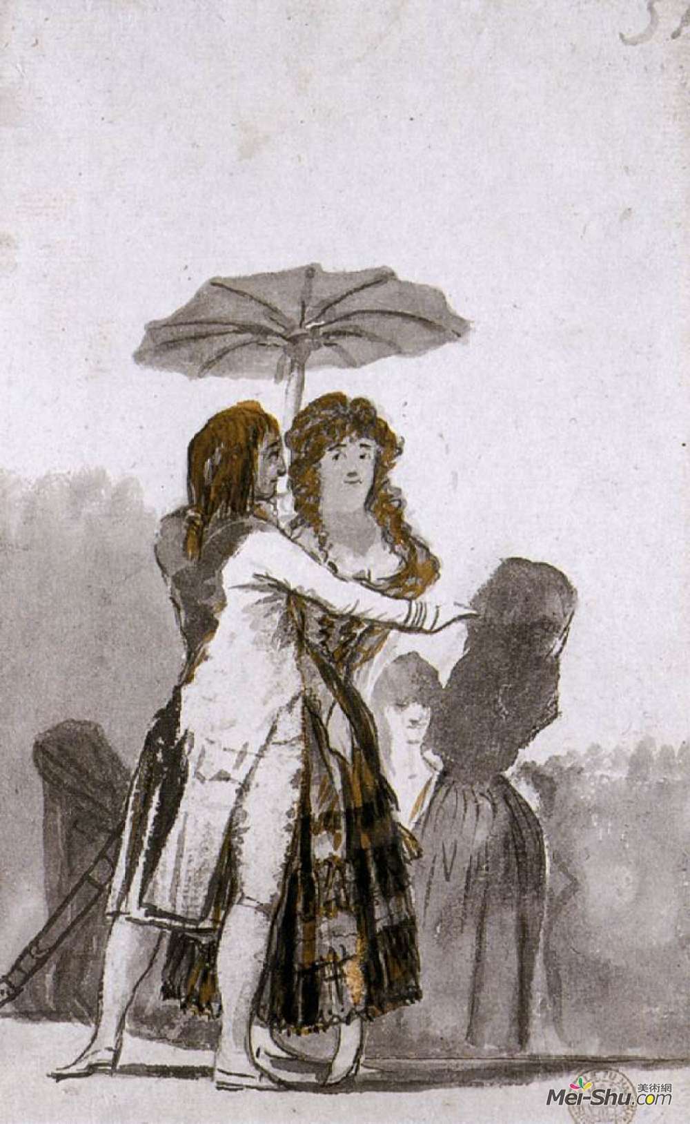 弗朗西斯科·戈雅(francisco goya)高清作品《couple with parasol on