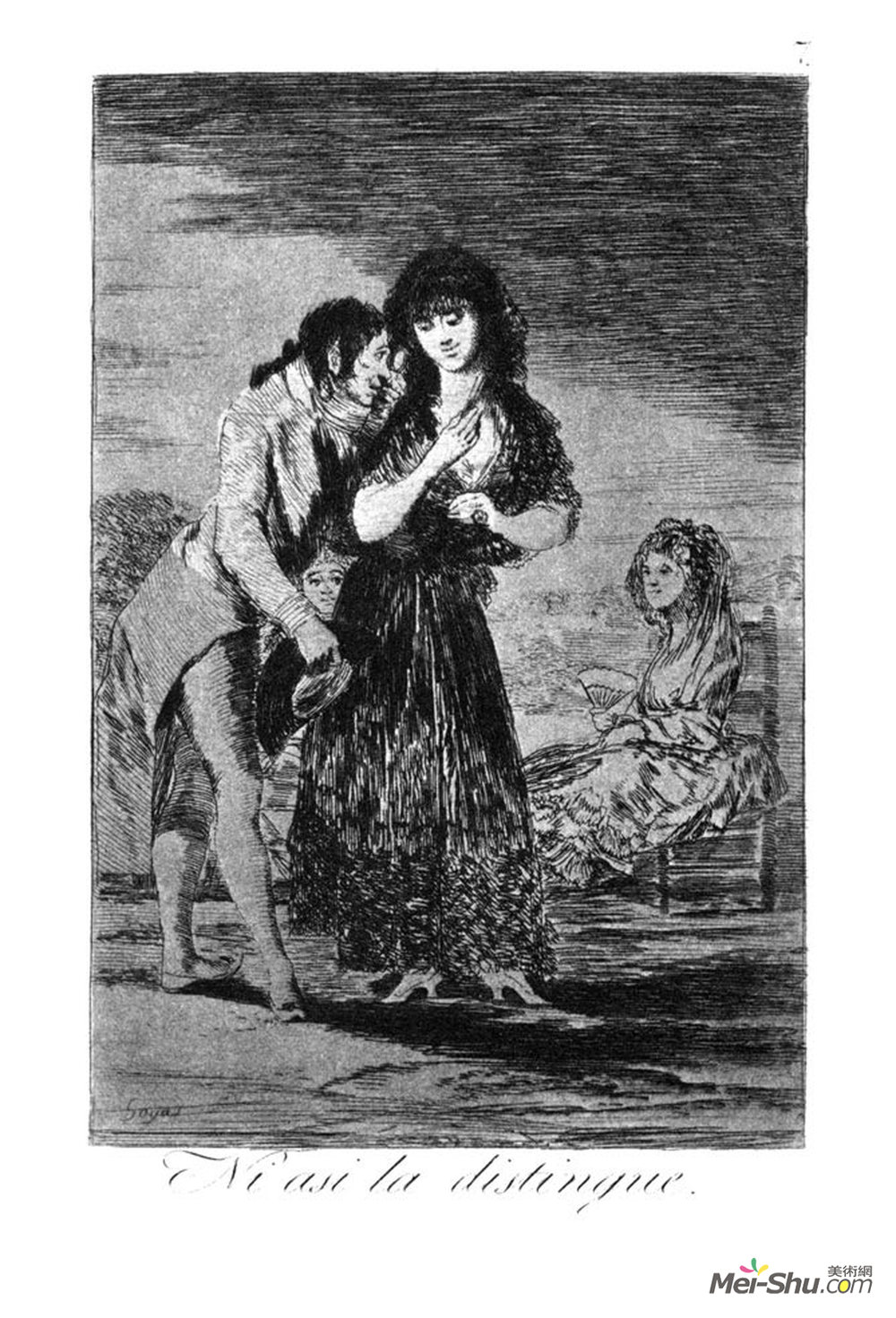 弗朗西斯科·戈雅(Francisco Goya)高清作品《尽管如此，他还是不能把她弄出来。》