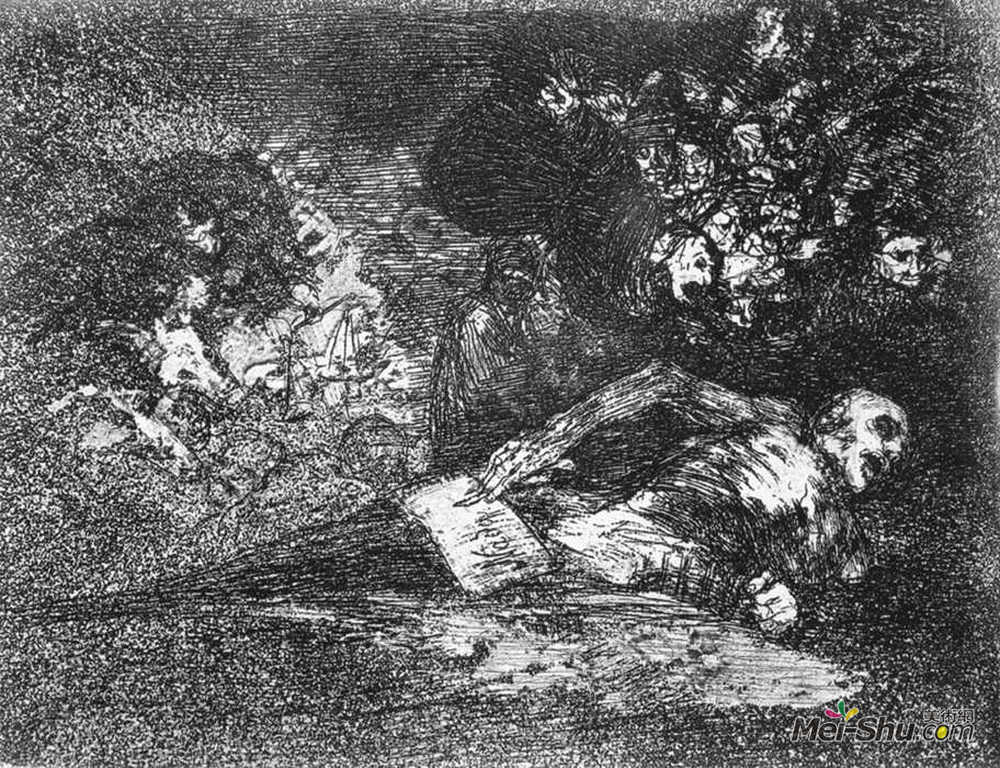 弗朗西斯科·戈雅(Francisco Goya)高清作品《什么也没有。威尔告诉《事件》