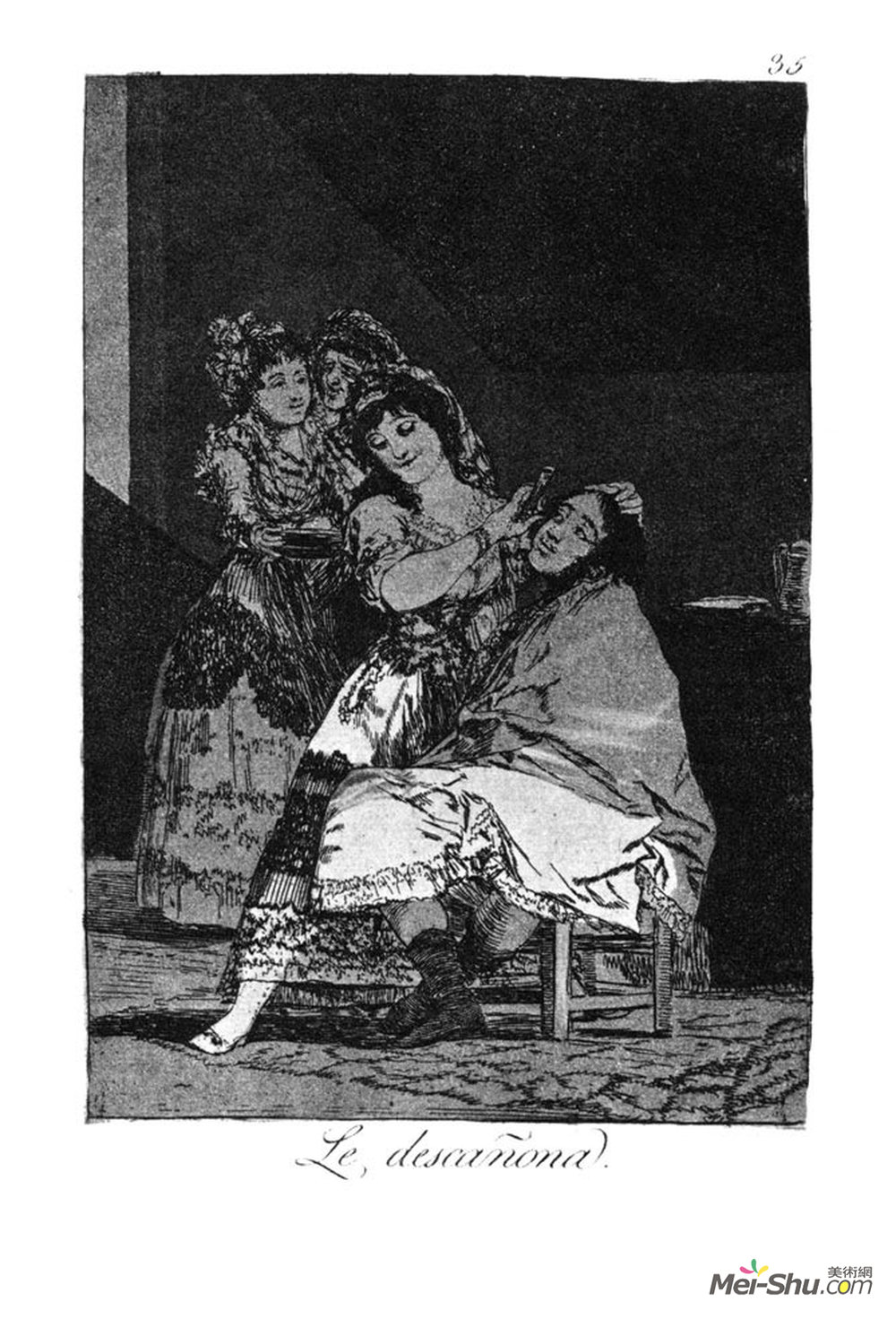 弗朗西斯科·戈雅(Francisco Goya)高清作品《她让他身无分文。》