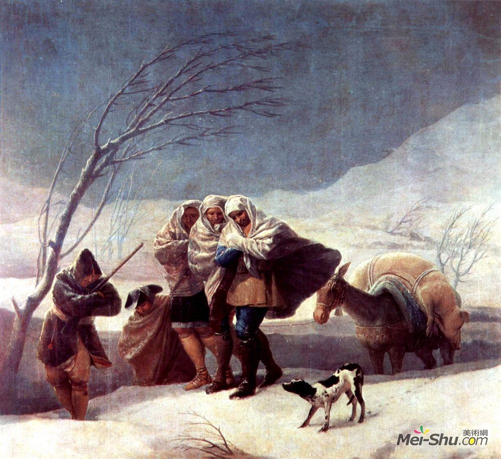 弗朗西斯科·戈雅(Francisco Goya)高清作品《暴风雪（冬天）》