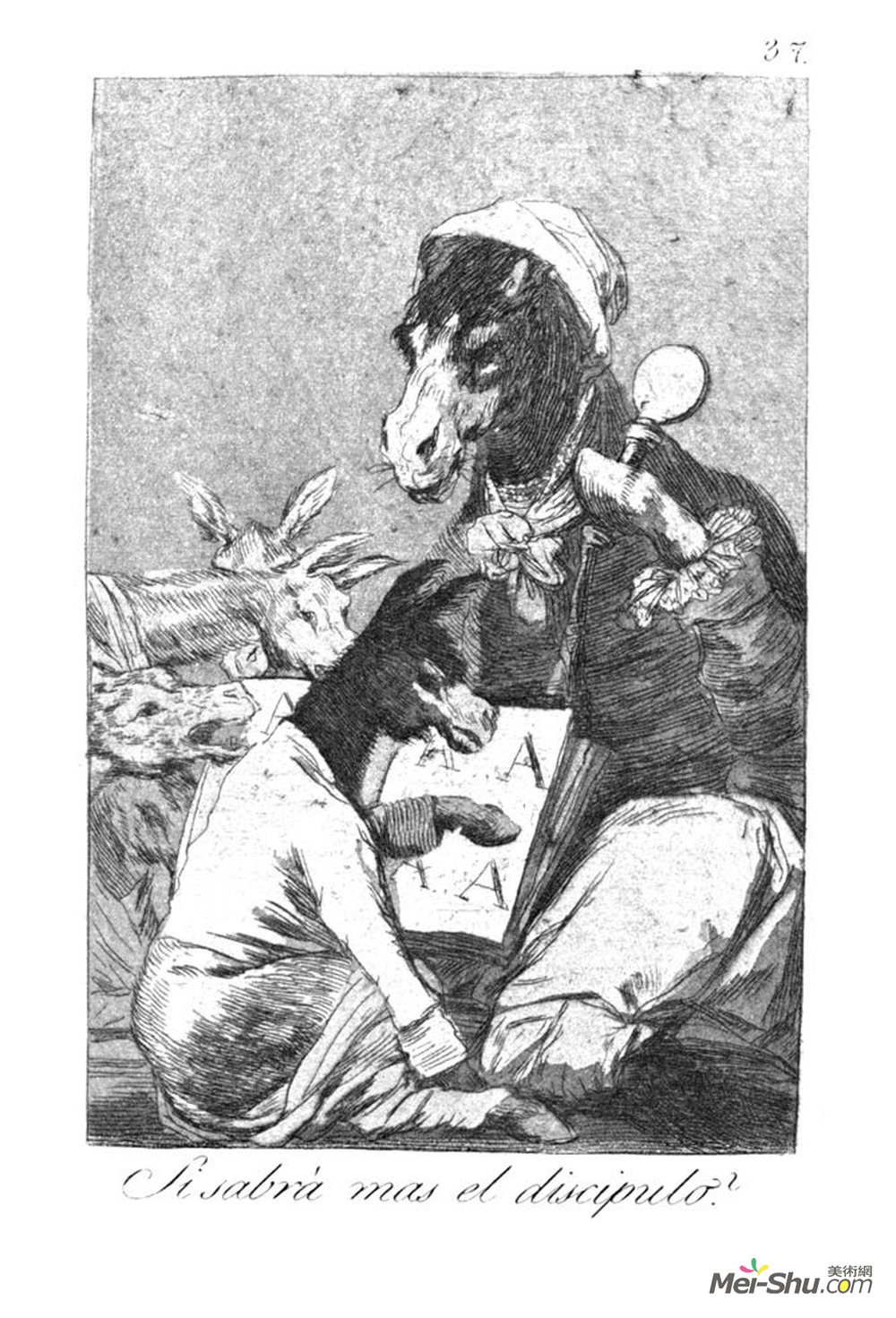 弗朗西斯科·戈雅(Francisco Goya)高清作品《这个学生会更聪明吗？》