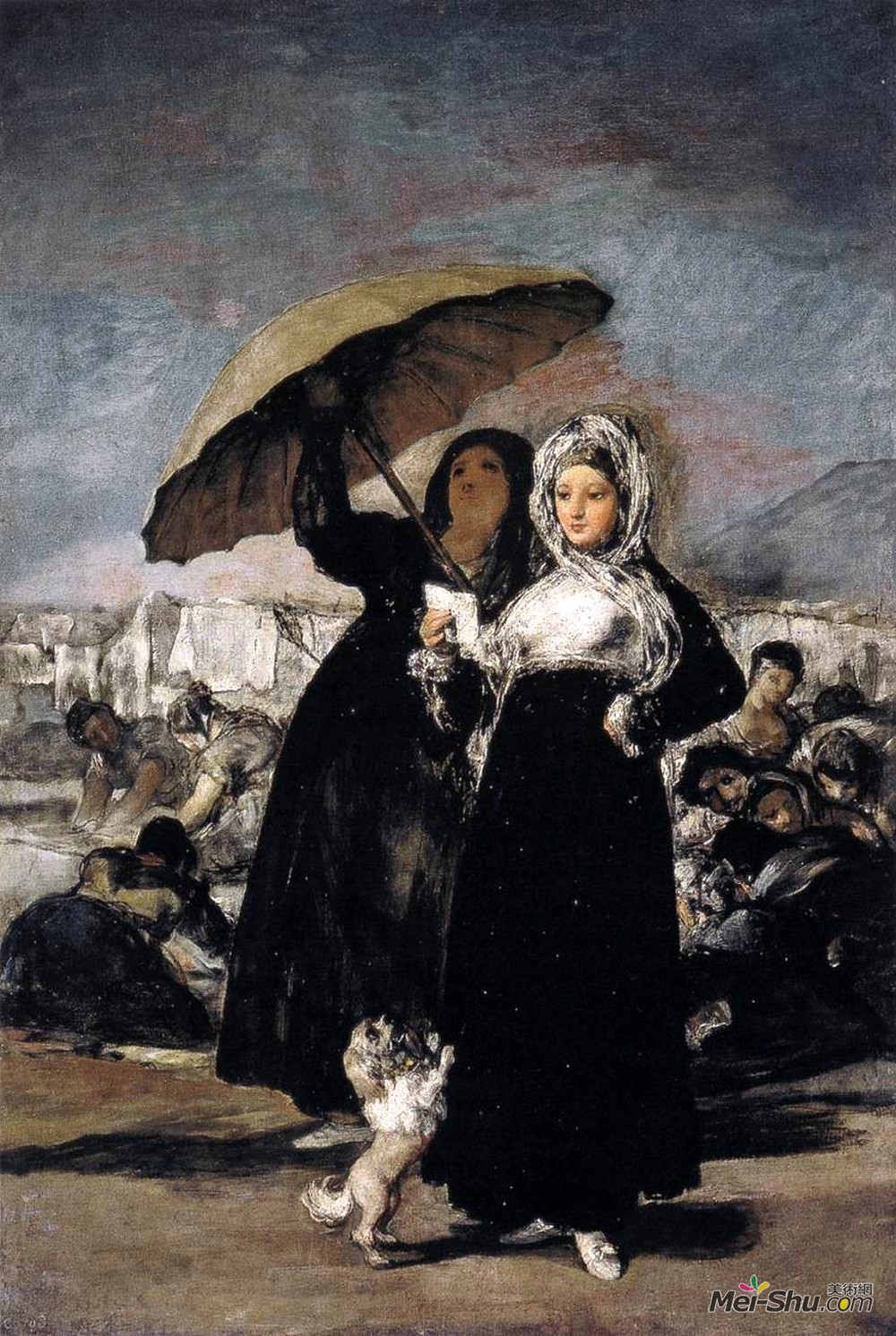 《年轻女子带着一封信》弗朗西斯科·戈雅(francisco goya)高清作品