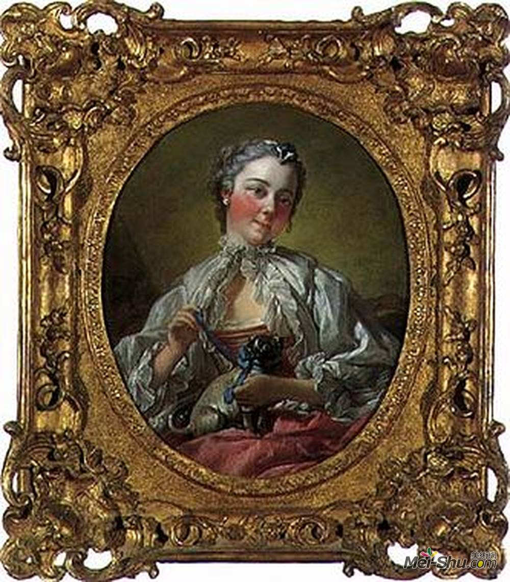 弗朗索瓦·布歇(Francois Boucher)高清作品《屠夫夫人的画像》