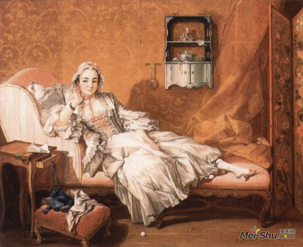 弗朗索瓦·布歇(Francois Boucher)高清作品《艺术家妻子肖像》