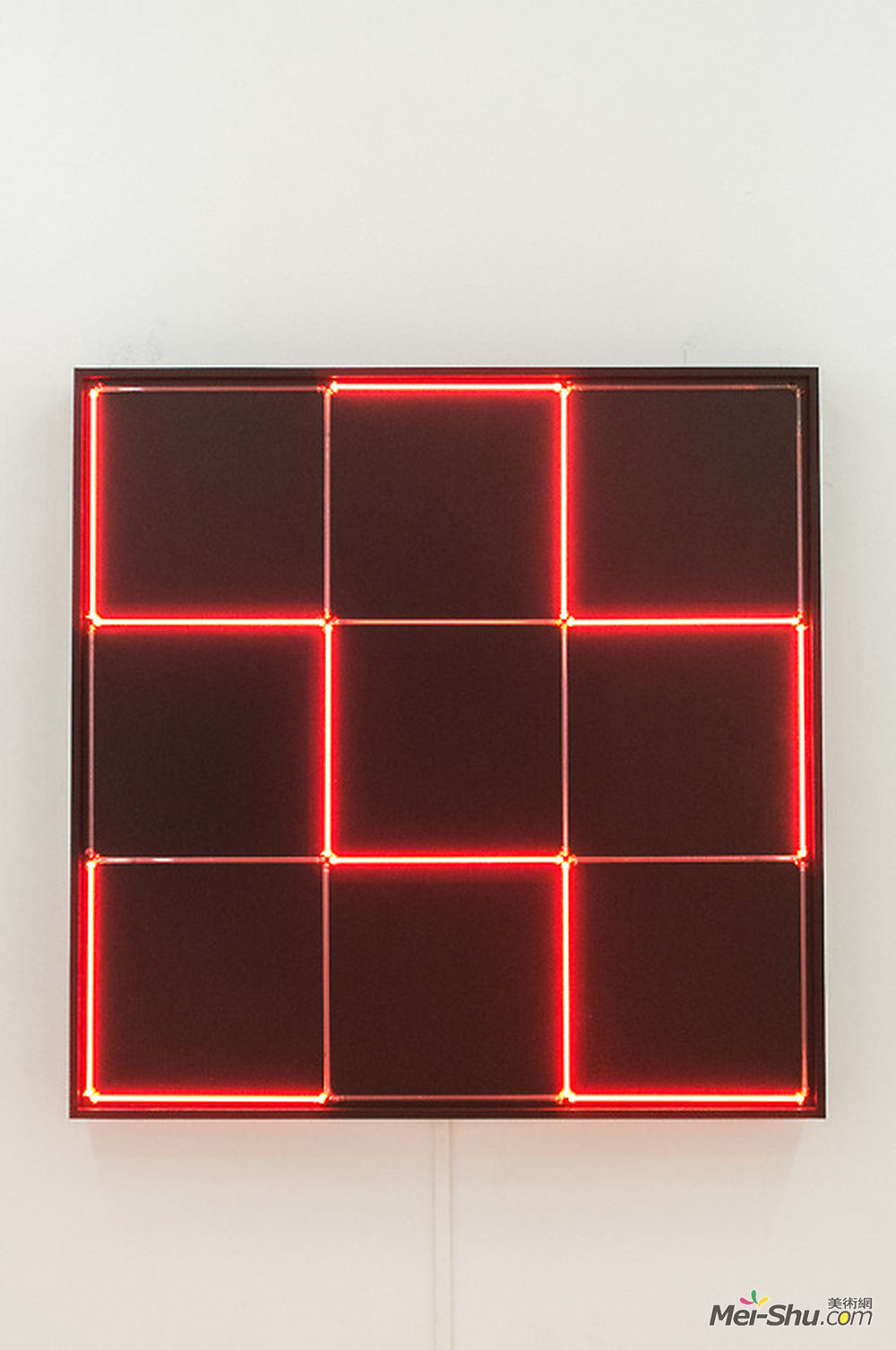 弗朗索瓦·莫雷洛特-加龙省(Francois Morellet)高清作品《Tirets Neon 0&°-90&° avec 4 rythmes interfer》