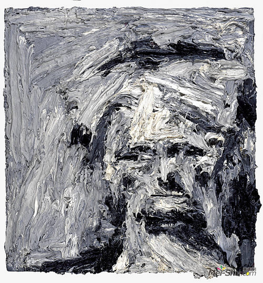 弗兰克·奥尔巴赫(Frank Auerbach)高清作品《Head of E.O.W. IV》