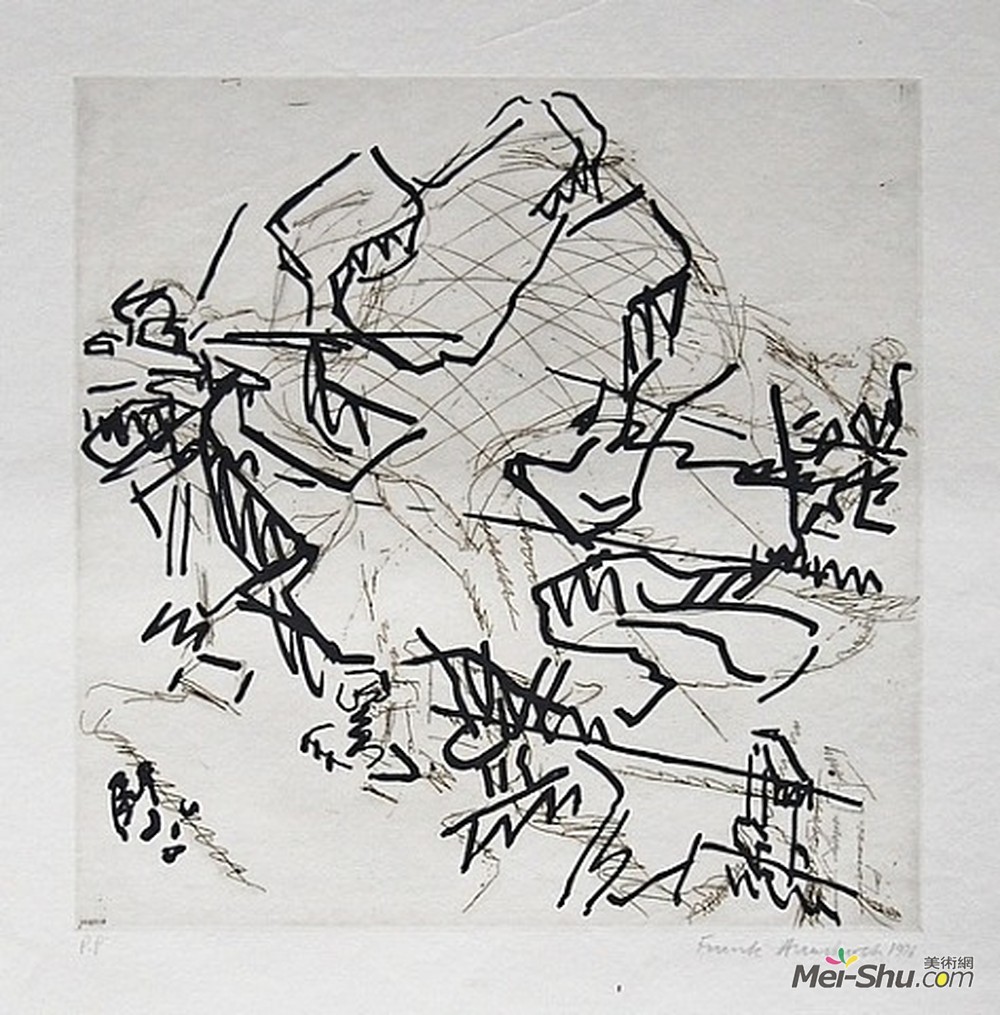 弗兰克·奥尔巴赫(Frank Auerbach)高清作品《树中的树》