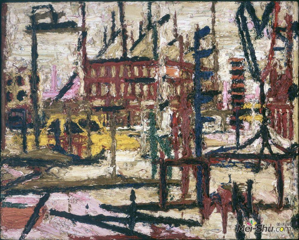 弗兰克·奥尔巴赫(Frank Auerbach)高清作品《莫灵顿新月》