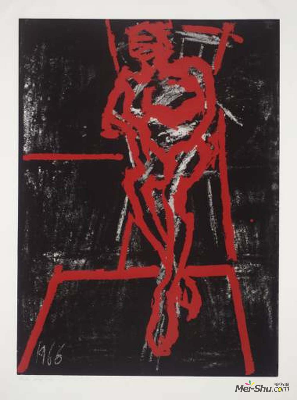 弗兰克·奥尔巴赫(Frank Auerbach)高清作品《坐姿》