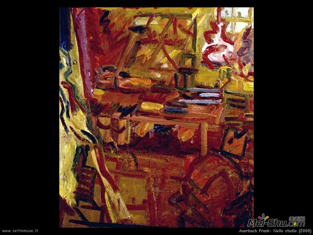 弗兰克·奥尔巴赫(Frank Auerbach)高清作品《在演播室里》