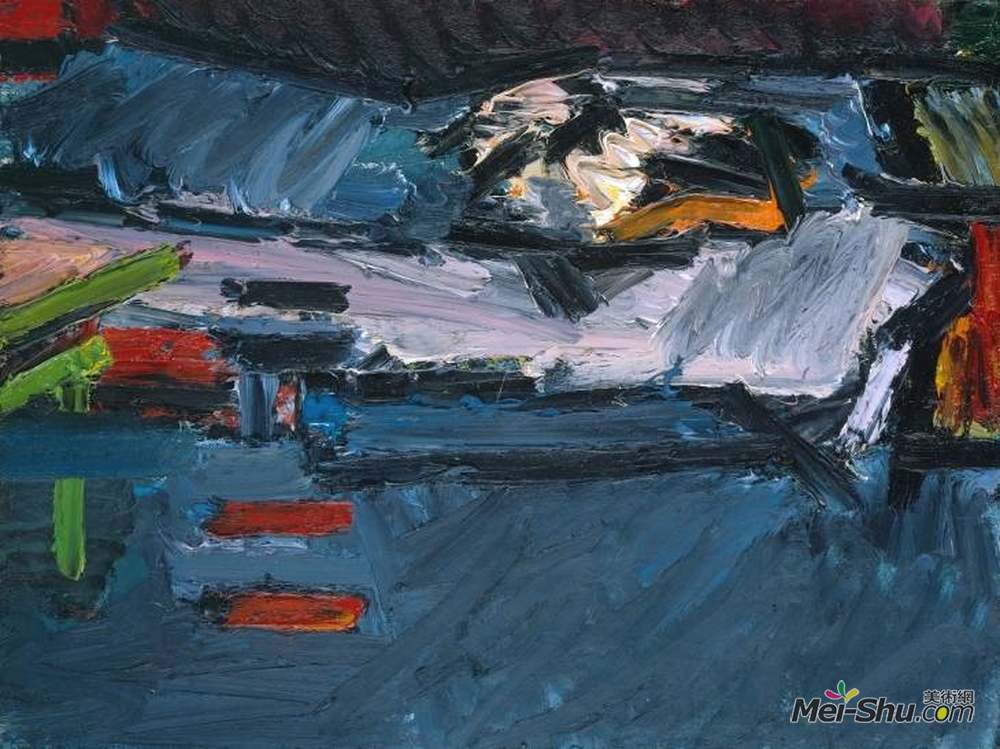 弗兰克·奥尔巴赫(Frank Auerbach)高清作品《床上人物》