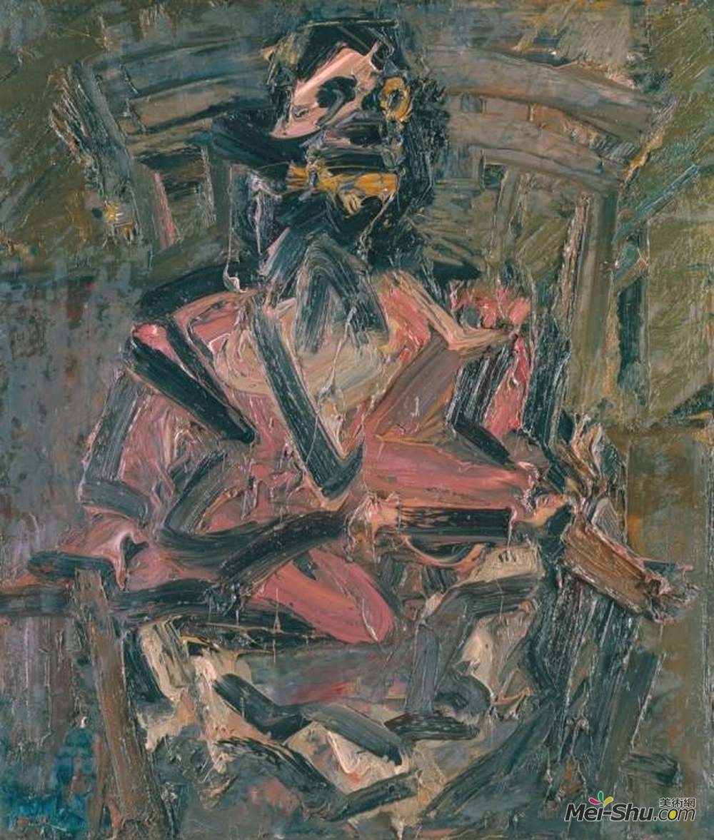 弗兰克·奥尔巴赫(Frank Auerbach)高清作品《J.Y.M. Seated No. 1》