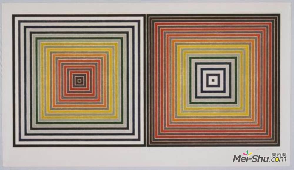 弗兰克·斯特拉(Frank Stella)高清作品《双灰色争夺》