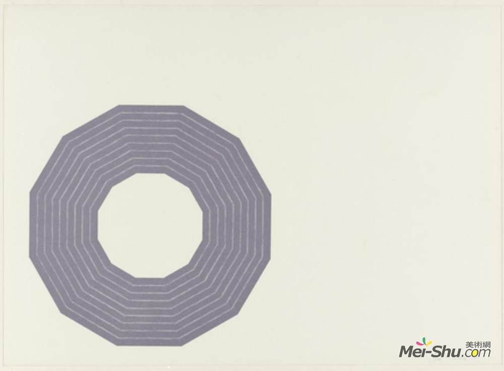 弗兰克·斯特拉(Frank Stella)高清作品《凯·贝尔曼（来自紫色系列）》