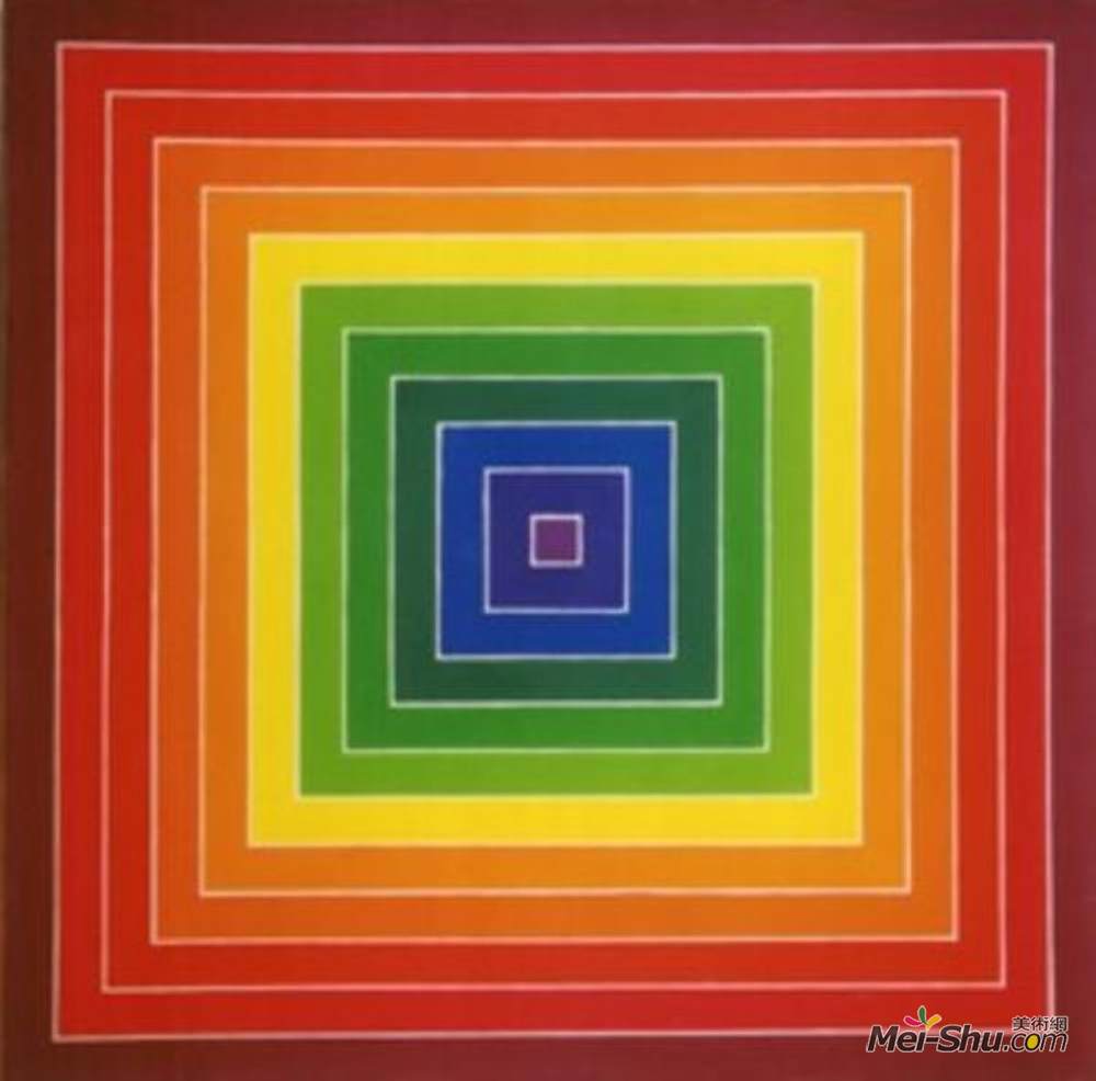 弗兰克·斯特拉(Frank Stella)高清作品《日落海滩素描》