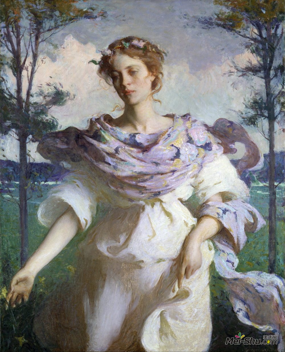 弗兰克 W · 本森(Frank W. Benson)高清作品《夏天》