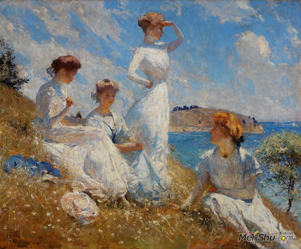 弗兰克 W · 本森(Frank W. Benson)高清作品《夏天》