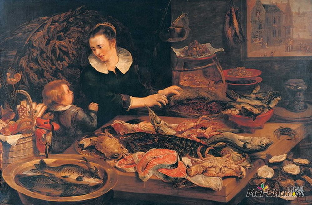 弗朗斯·斯奈德斯(Frans Snyders)高清作品《鱼店》
