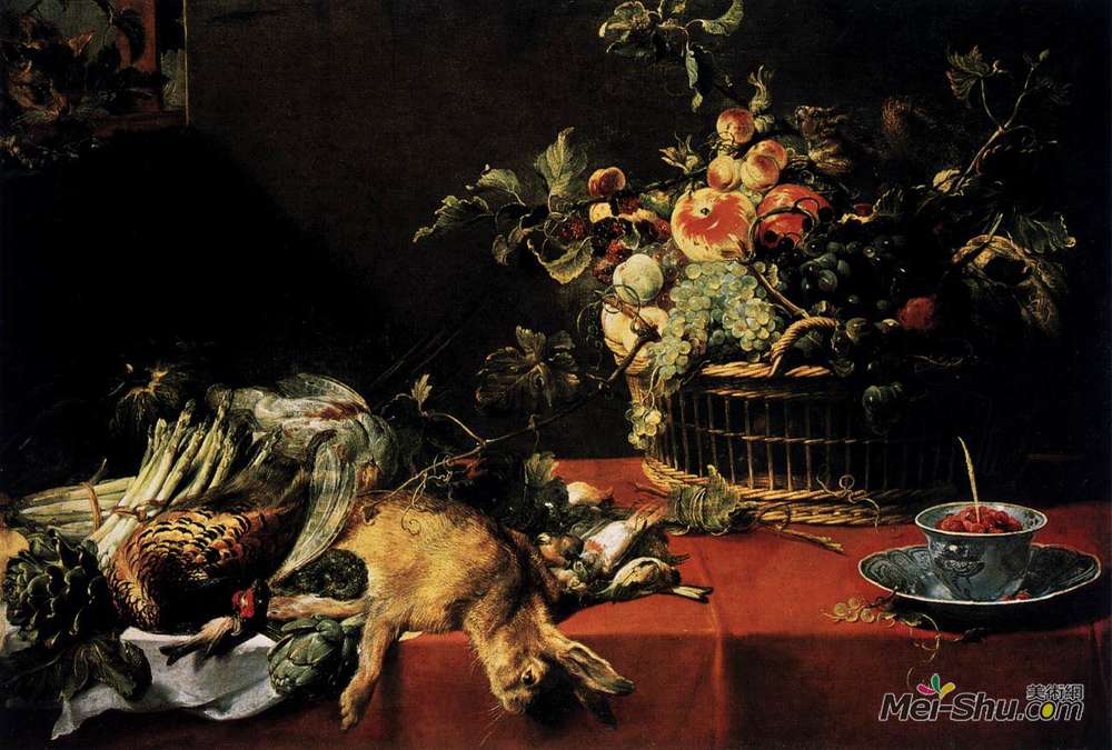 弗朗斯·斯奈德斯(Frans Snyders)高清作品《水果篮和游戏静物》