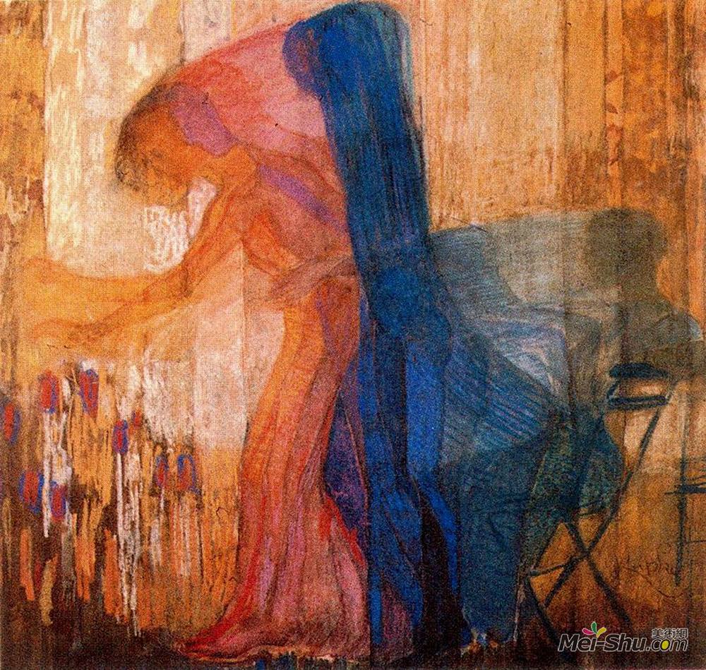 弗朗齐歇克·库普卡(Frantisek Kupka)高清作品《采花女》