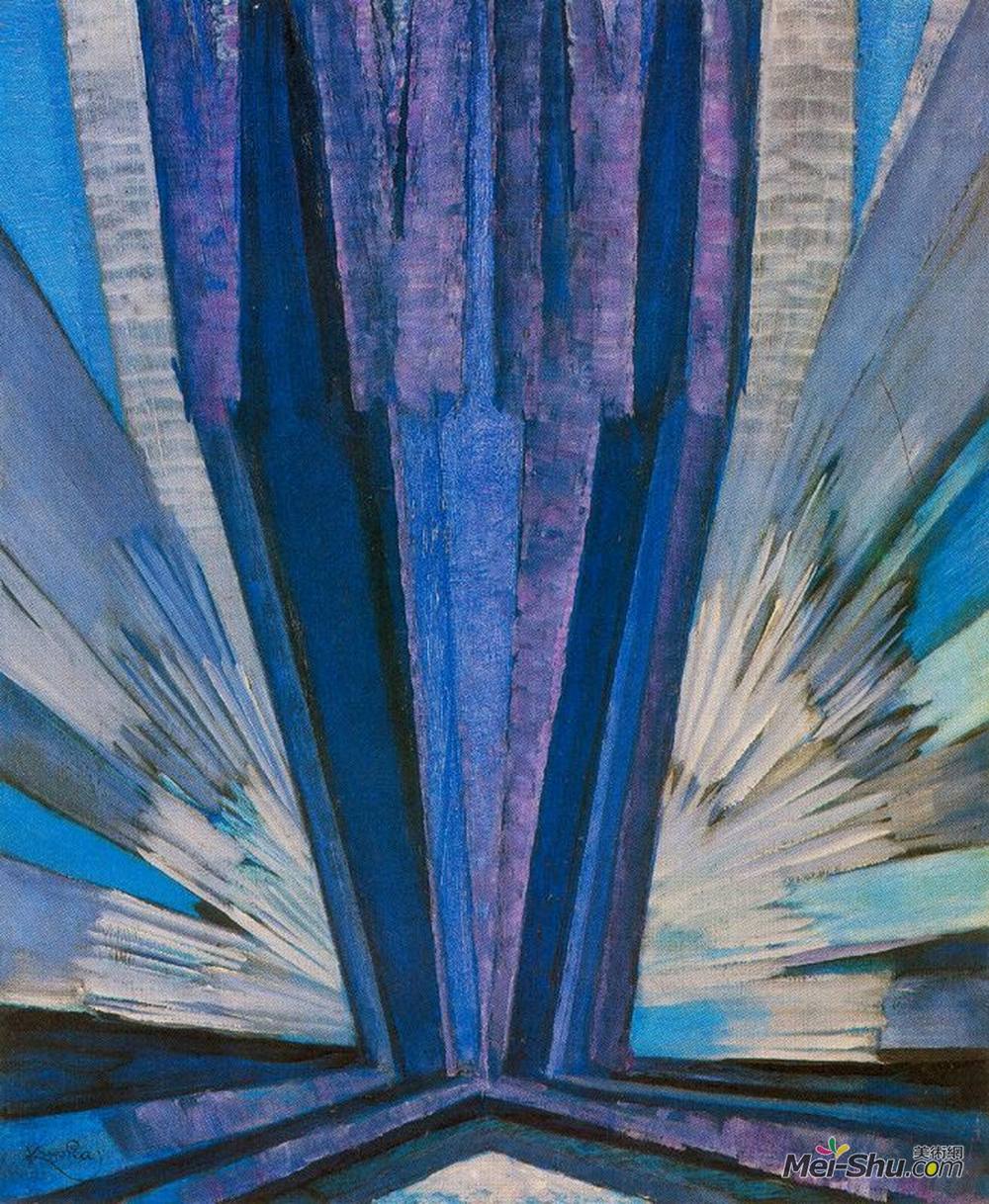 《蓝色》弗朗齐歇克·库普卡(frantisek kupka)高清作品欣赏