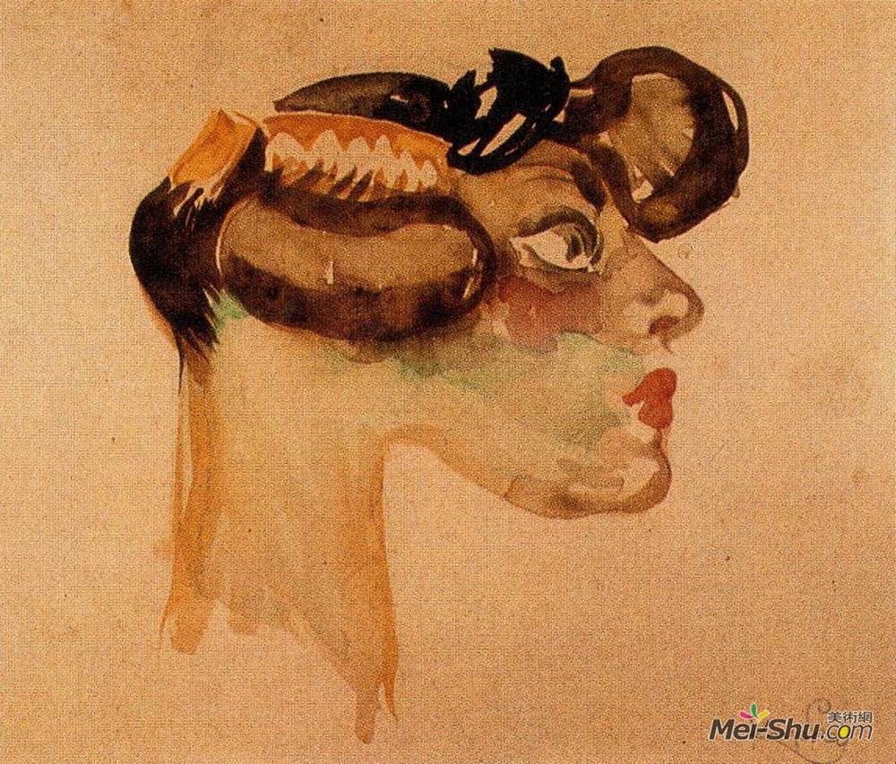 弗朗齐歇克·库普卡(Frantisek Kupka)高清作品《荡妇头》