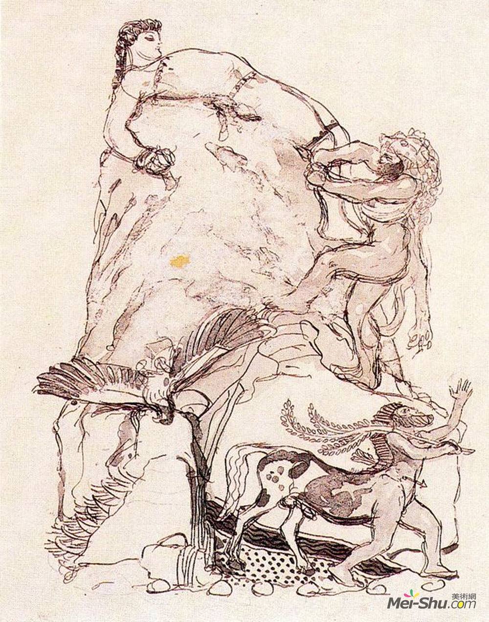 弗朗齐歇克·库普卡(Frantisek Kupka)高清作品《锁链中的普罗米修斯》