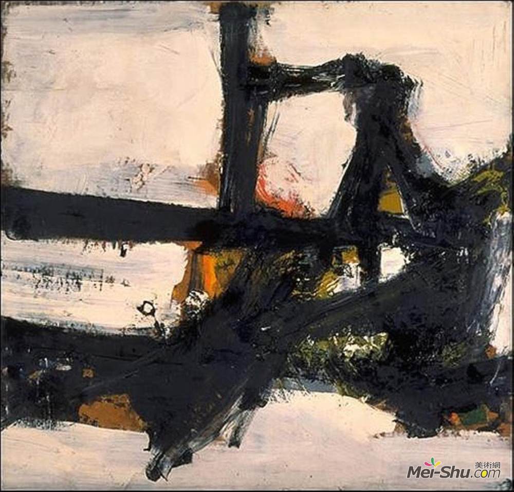 弗兰茨·克莱恩(Franz Kline)高清作品《橙色轮廓》
