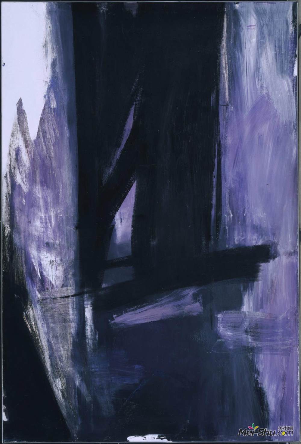 弗兰茨·克莱恩(Franz Kline)高清作品《紫红色火炬》