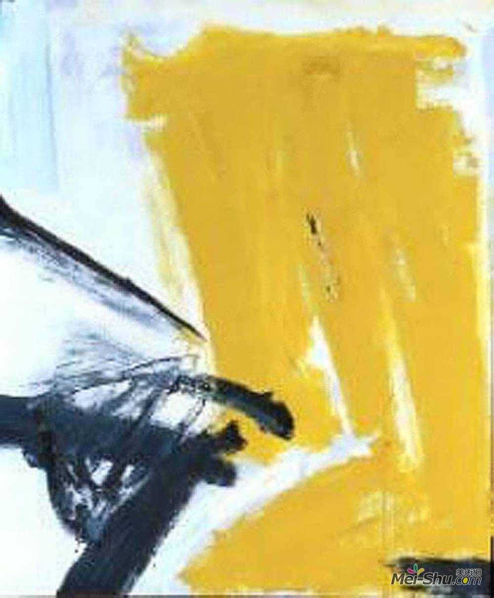 弗兰茨·克莱恩(Franz Kline)高清作品《锌黄》