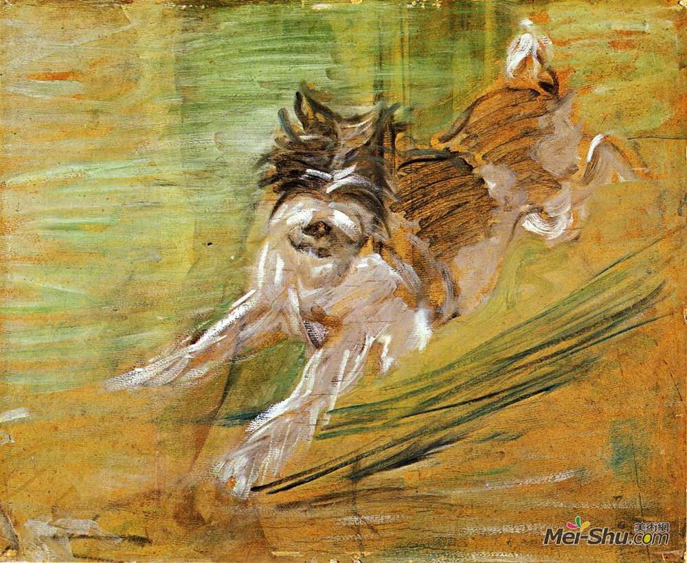 弗朗茨·马克(Franz Marc)高清作品《Jumping Dog Schlick》