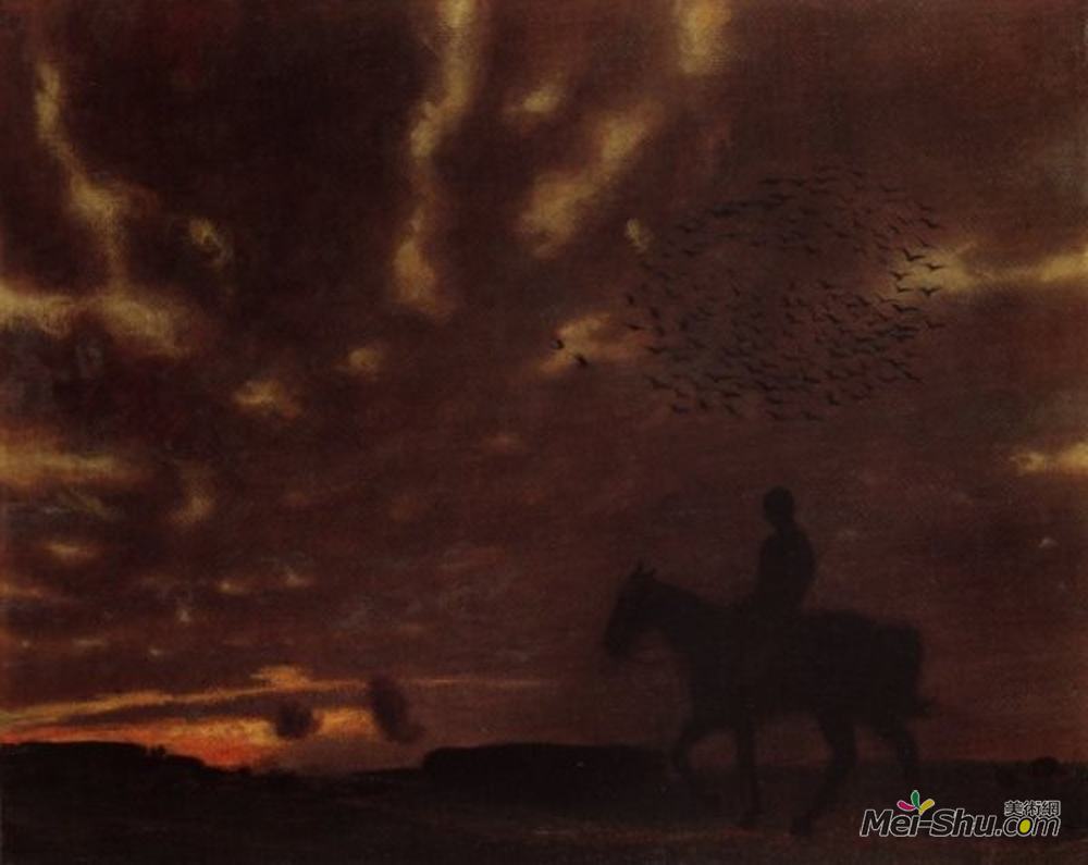 弗朗兹·斯托克(Franz Stuck)高清作品《秋夜》