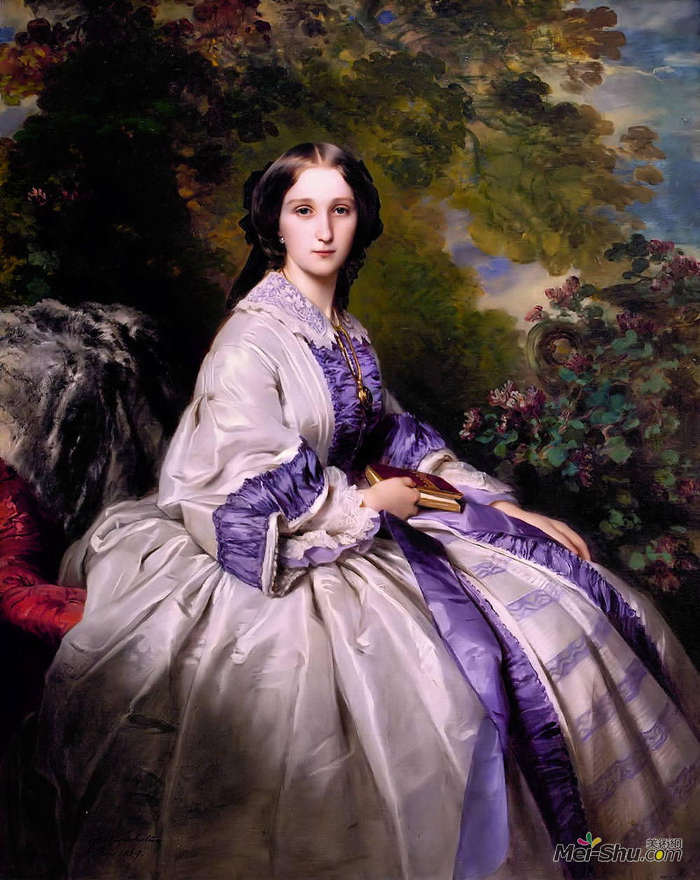 弗兰兹-温特豪德(Franz Xaver Winterhalter)高清作品《Countess Alexander Nikolaevitch Lamsdorff》