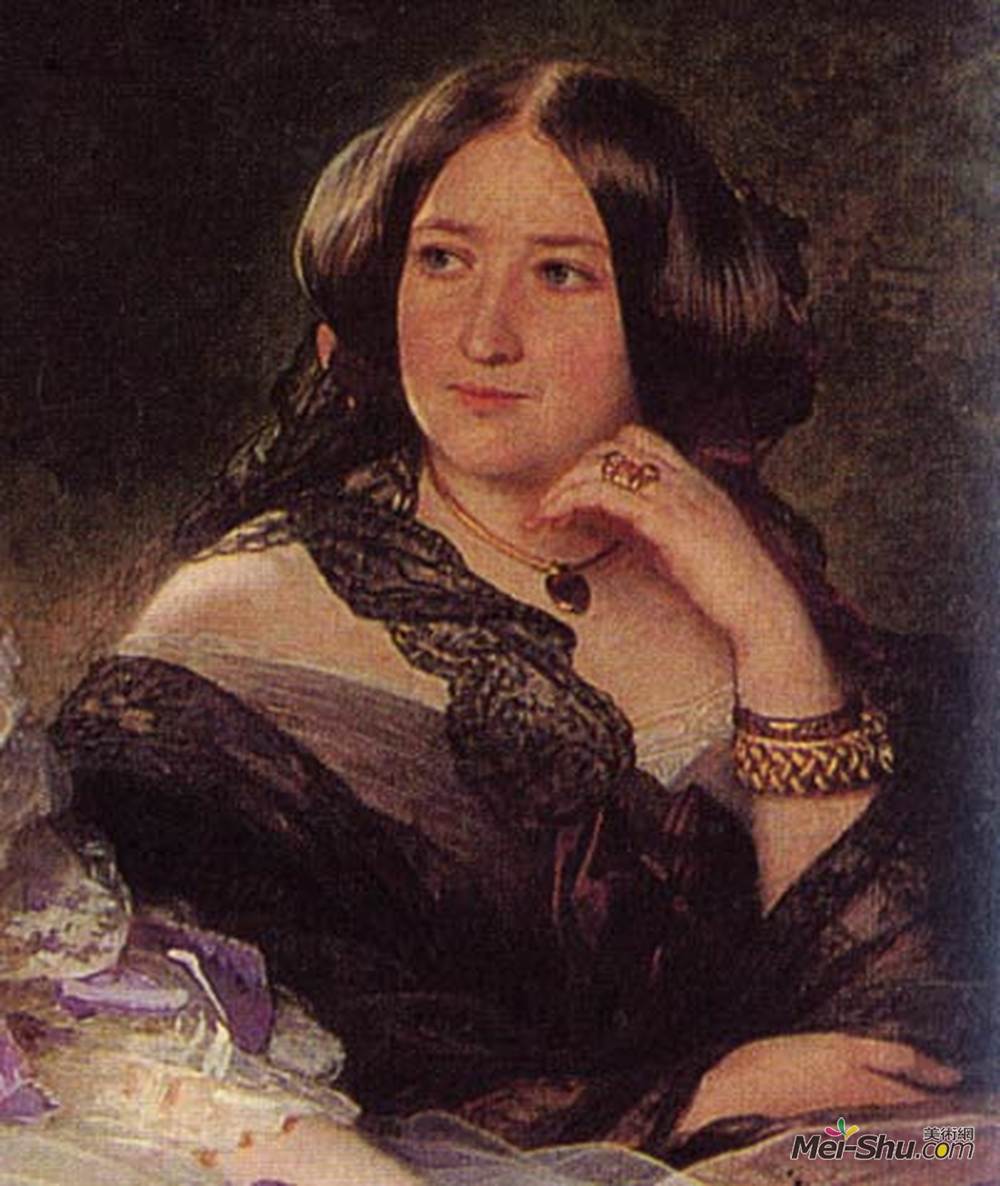 弗兰兹-温特豪德(Franz Xaver Winterhalter)高清作品《林登·德霍夫斯特》