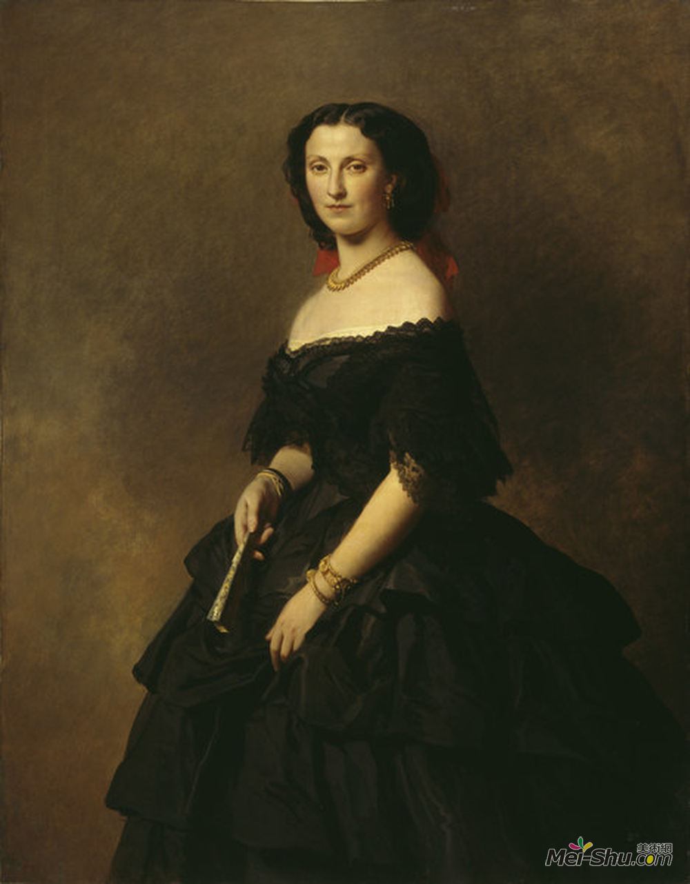 弗兰兹-温特豪德(Franz Xaver Winterhalter)高清作品《伊丽莎白丽莎公主肖像》