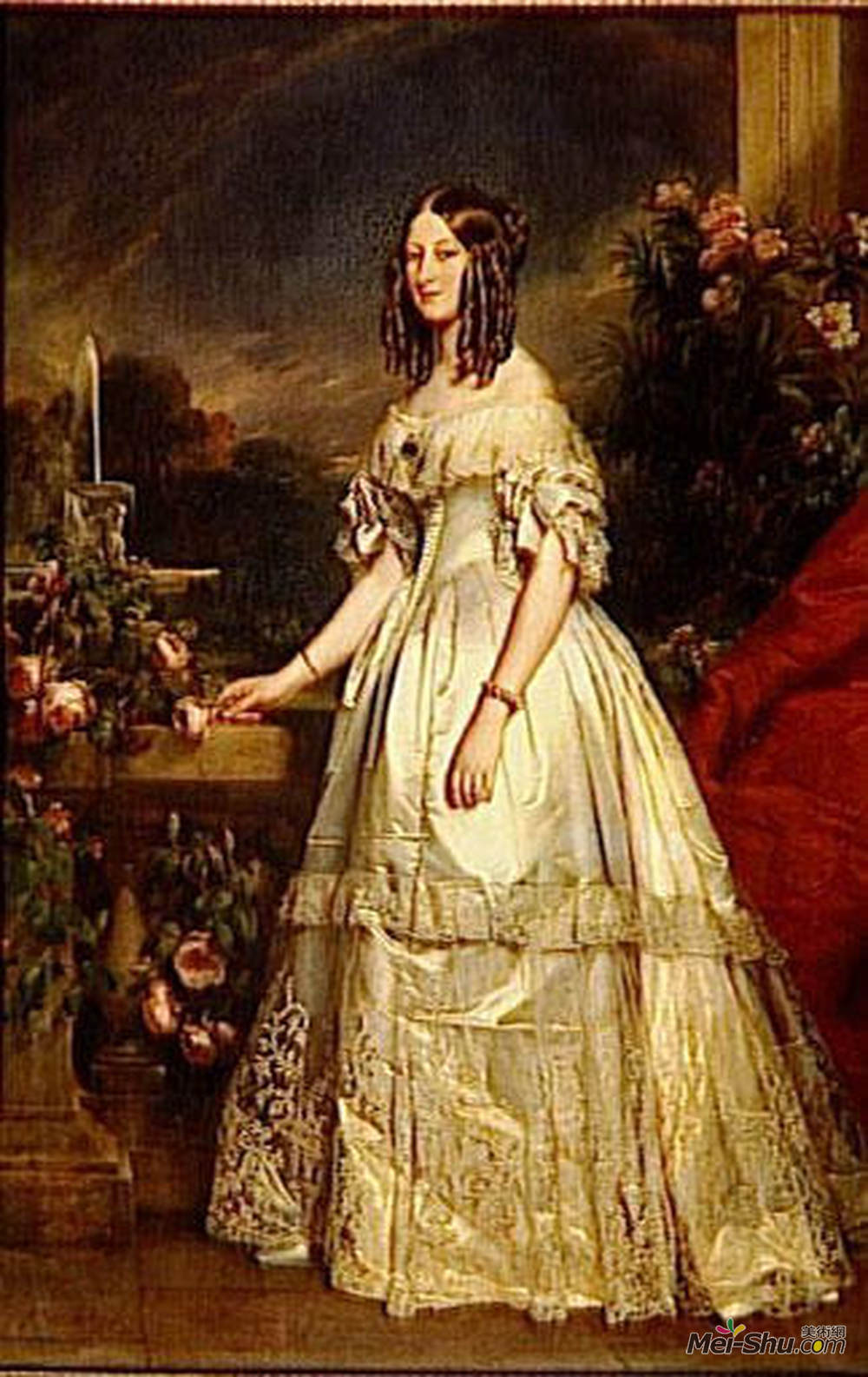 弗兰兹-温特豪德(Franz Xaver Winterhalter)高清作品《萨克斯科堡和哥达维多利亚公主肖像》