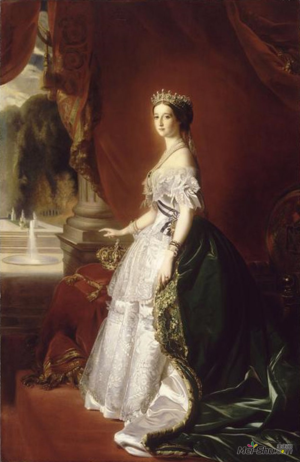 弗兰兹-温特豪德(Franz Xaver Winterhalter)高清作品《Portrait of the Empress Eug&énie》