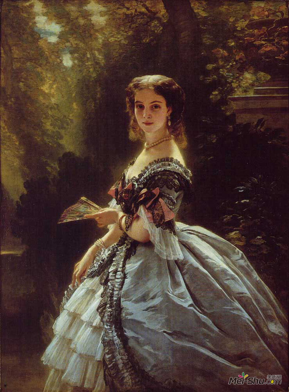 弗兰兹-温特豪德(Franz Xaver Winterhalter)高清作品《Princess Elizabeth Esperovna Belosselsky》