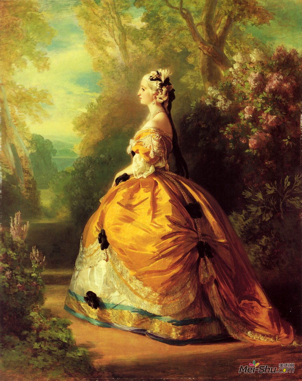 弗兰兹-温特豪德(Franz Xaver Winterhalter)高清作品《The Empress Eug&énie》