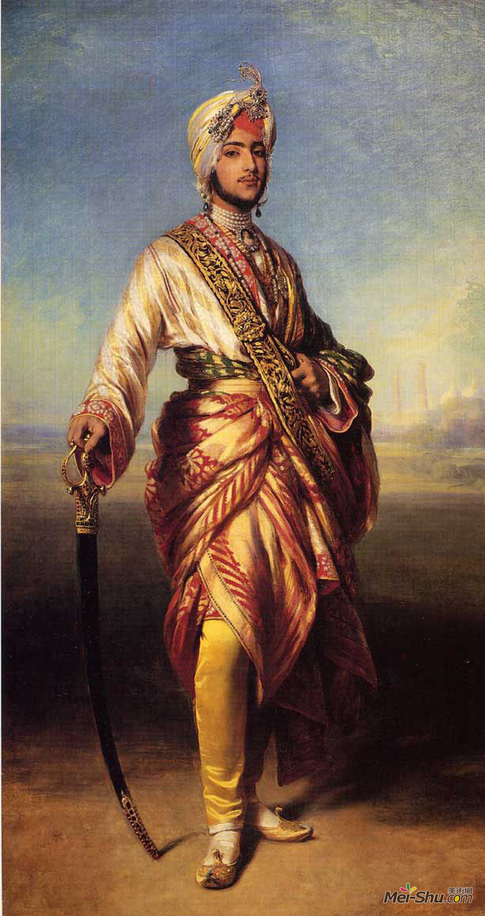 弗兰兹-温特豪德(Franz Xaver Winterhalter)高清作品《Maharaja Dalip Singh》