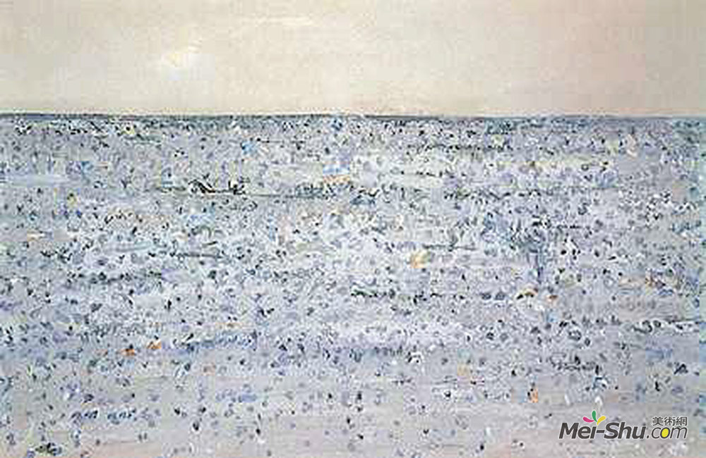 弗莱德.威廉姆斯(Fred Williams)高清作品《Seascape with Boat Mornington》