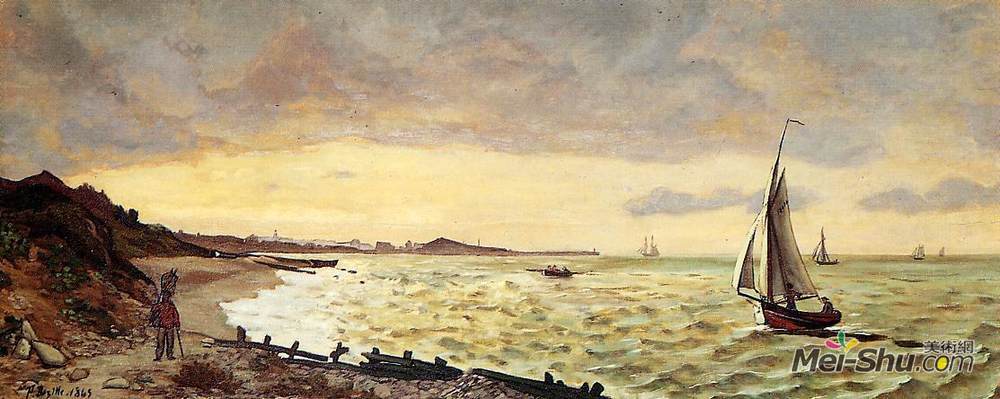 弗雷德里克·巴齐耶(Frederic Bazille)高清作品《海滩去圣地址》
