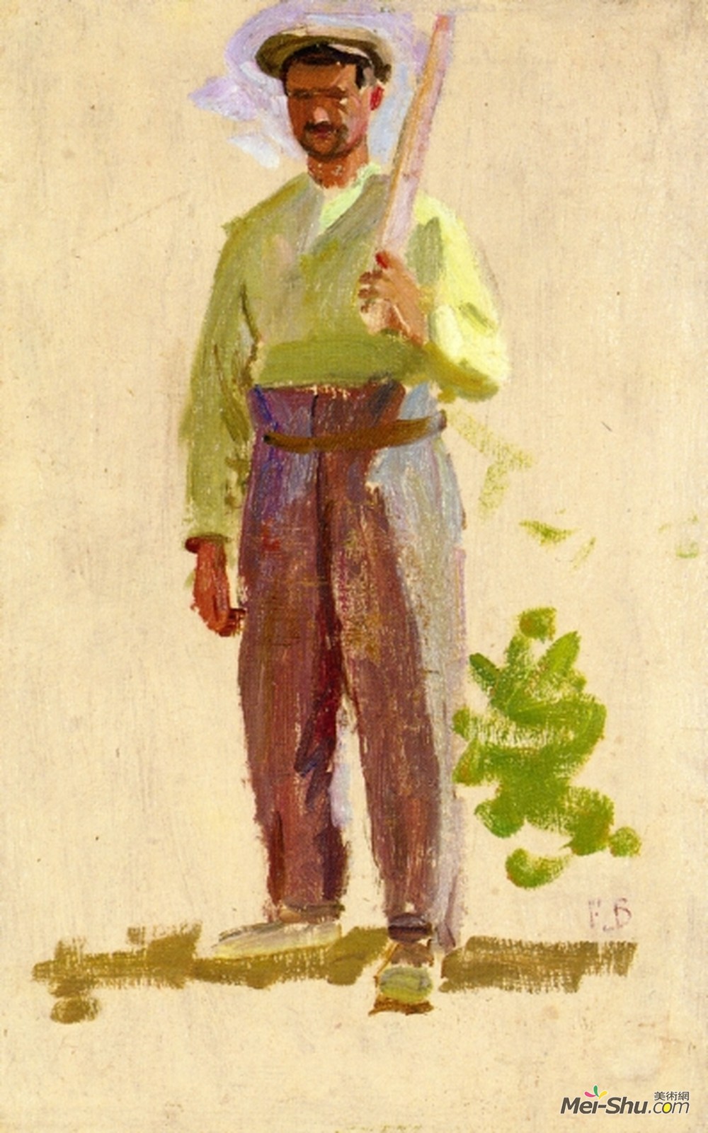 弗雷德里克·巴齐耶(Frederic Bazille)高清作品《盖帽的葡萄采摘器》