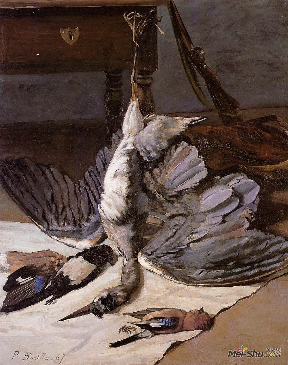 弗雷德里克·巴齐耶(Frederic Bazille)高清作品《苍鹭》