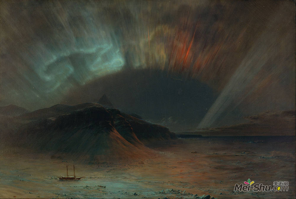 弗雷德里克·埃德温·丘奇(Frederic Edwin Church)高清作品《北极光》