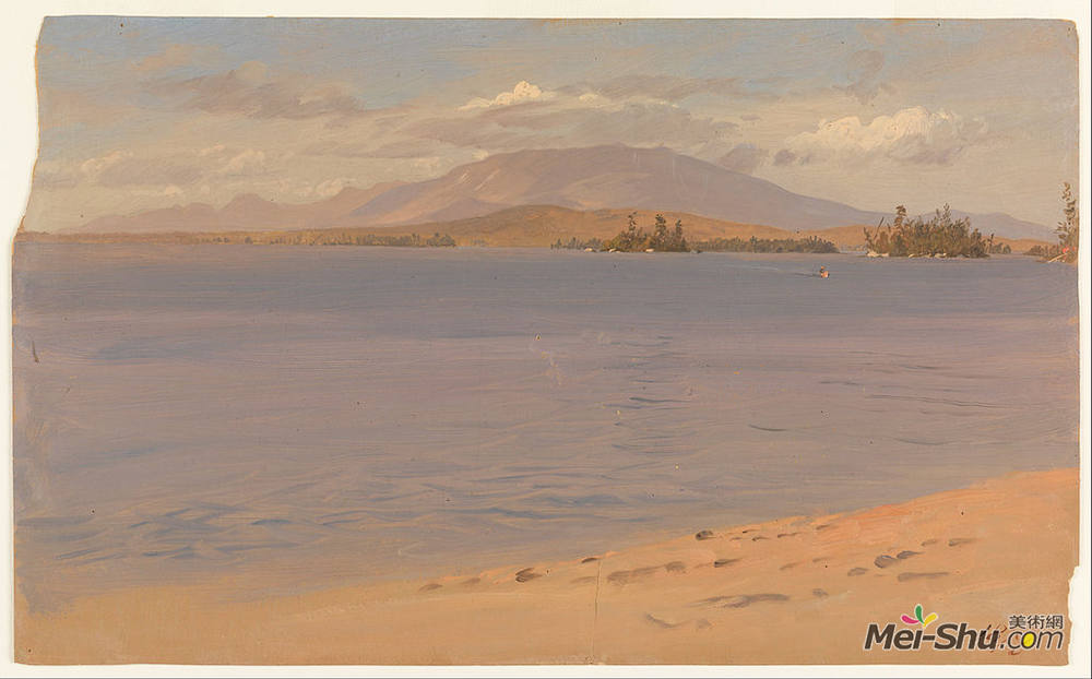 弗雷德里克·埃德温·丘奇(Frederic Edwin Church)高清作品《Mount Katahdin from Lake Millinocket》