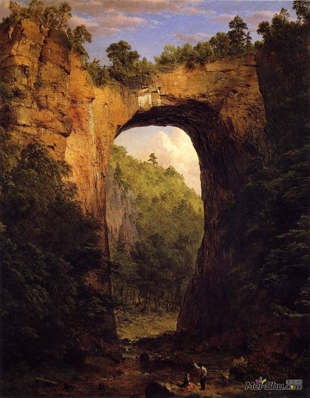弗雷德里克·埃德温·丘奇(Frederic Edwin Church)高清作品《弗吉尼亚州天然桥》