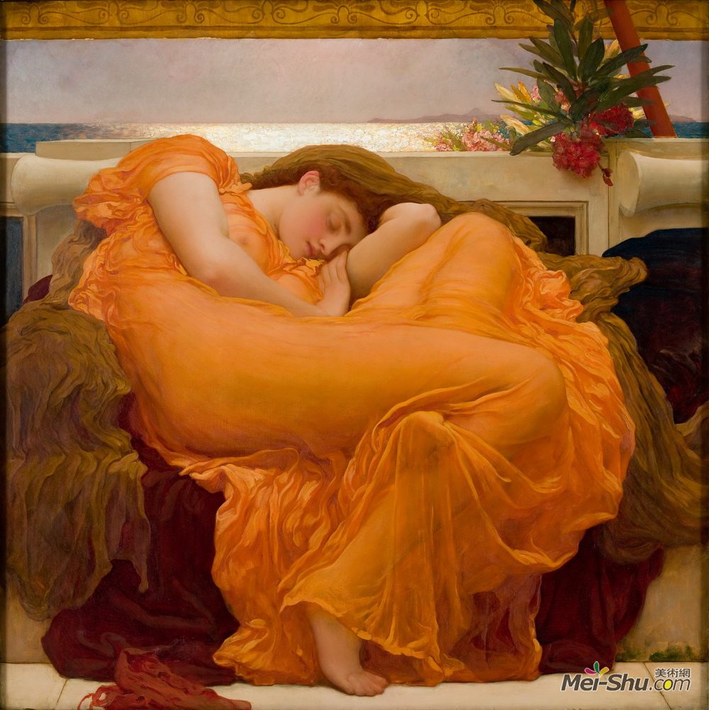 洛尔德·弗雷德里克·莱顿(Frederic Leighton)高清作品《火红的六月》