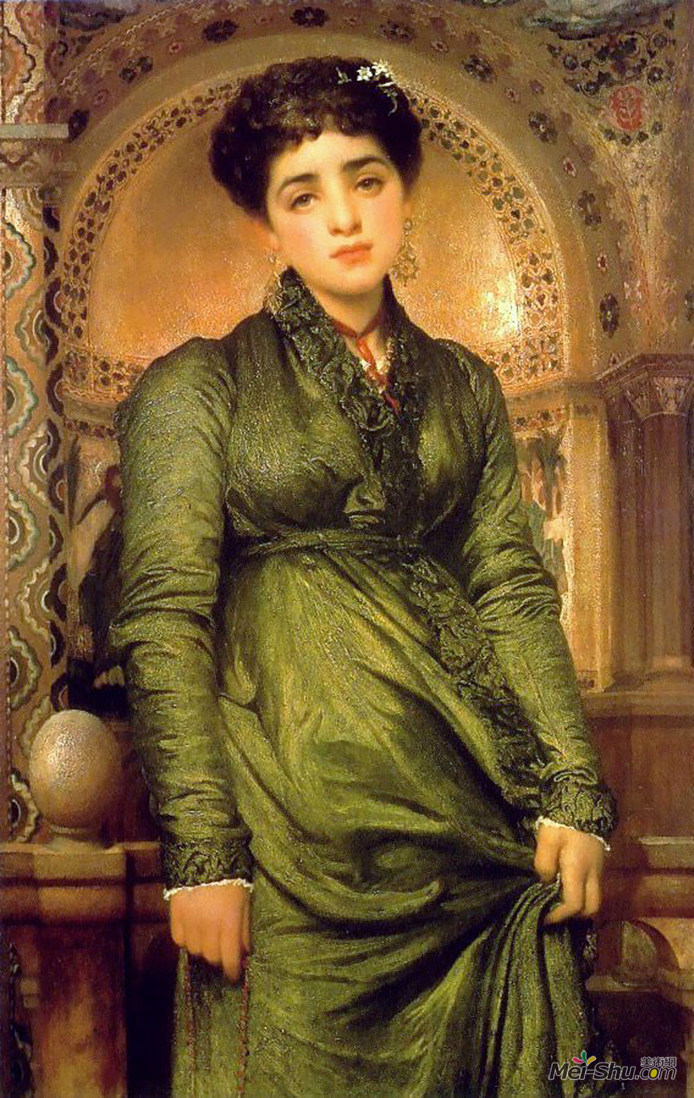 洛尔德·弗雷德里克·莱顿(Frederic Leighton)高清作品《绿岛女孩》